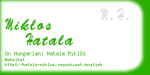 miklos hatala business card