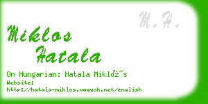 miklos hatala business card